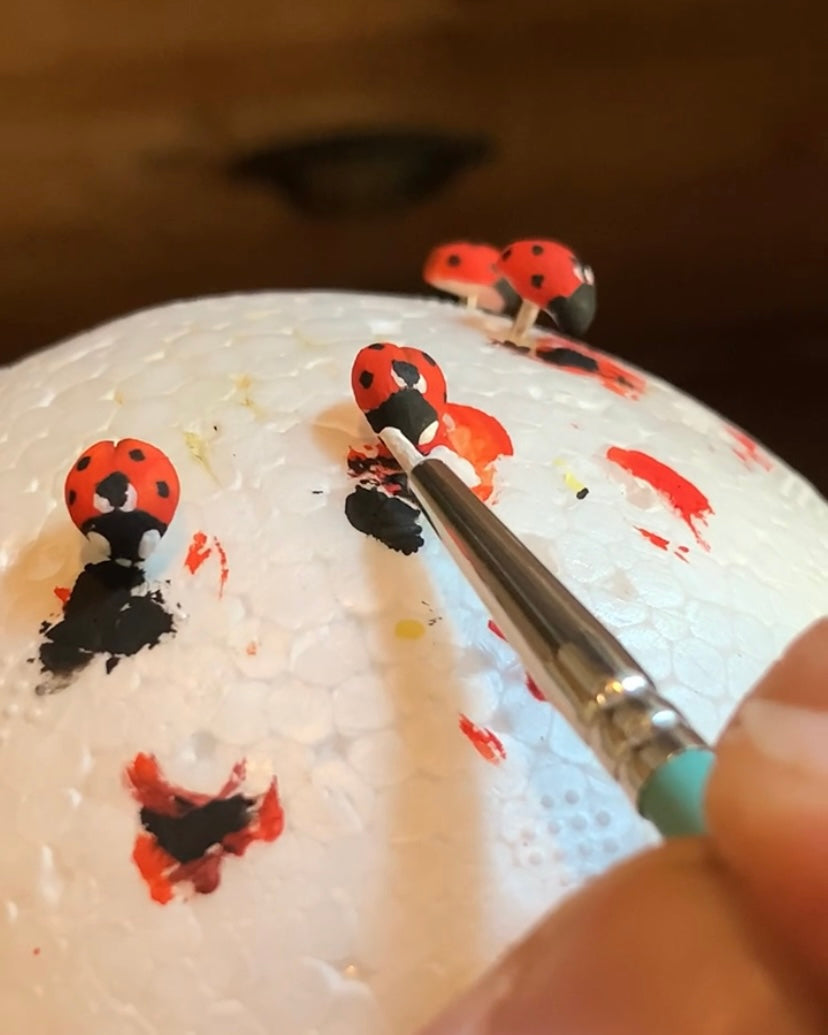 Realistic Ladybug Brooch Pin, Life-Sized, Unique Handmade Bug Pin