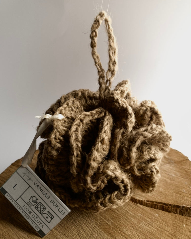 Jute bath and sauna sponge - ball, size L