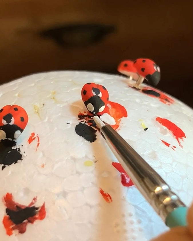Realistic Ladybug Brooch Pin, Life-Sized, Unique Handmade Bug Pin
