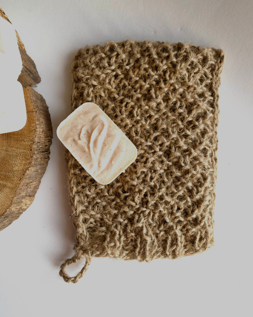 Jute bath and sauna sponge - glove